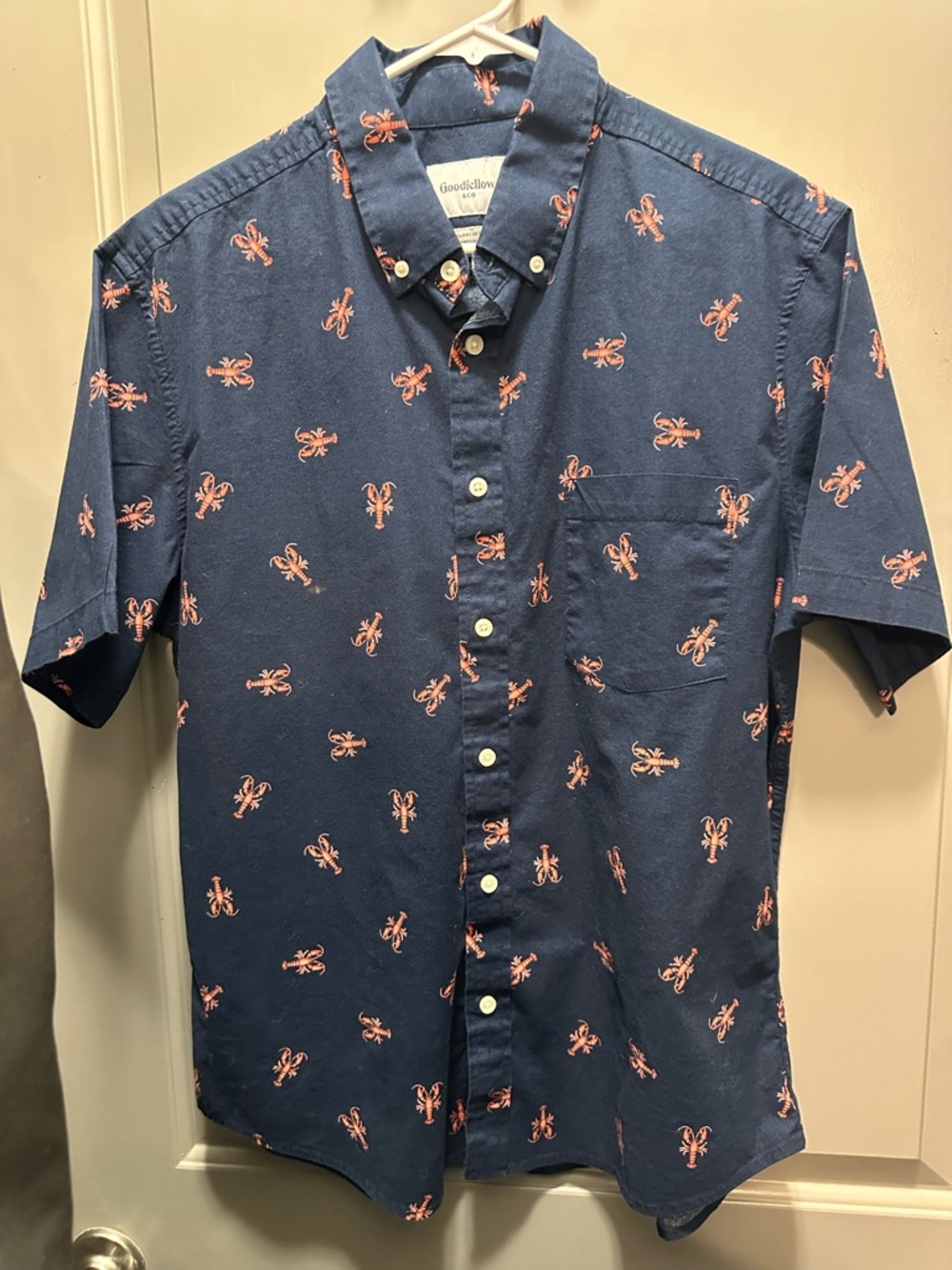 Goodfellow & Co.  Size L Slim Lobster Print Shirt EUC